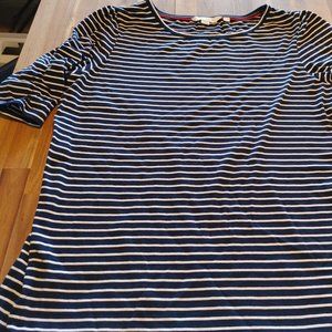 Striped Boden tee with ruched sleeves